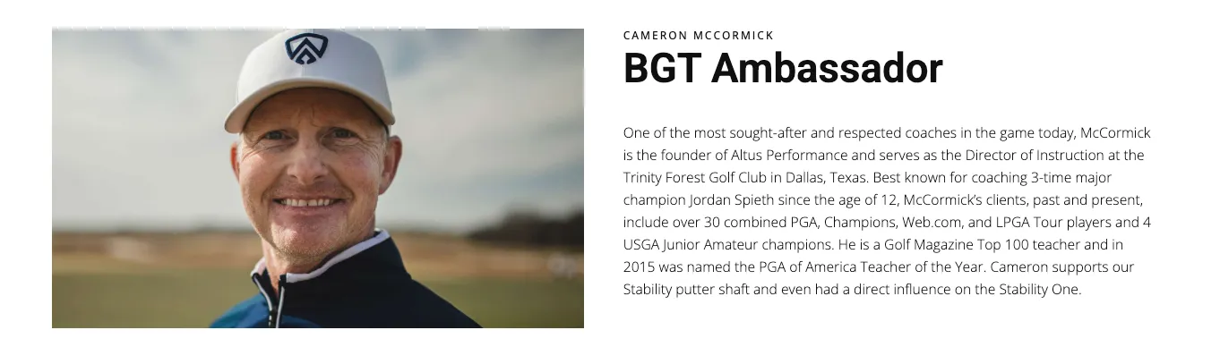 BGTアンバサダー Cameron McCormick